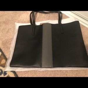 Vince Camuto black leather tote